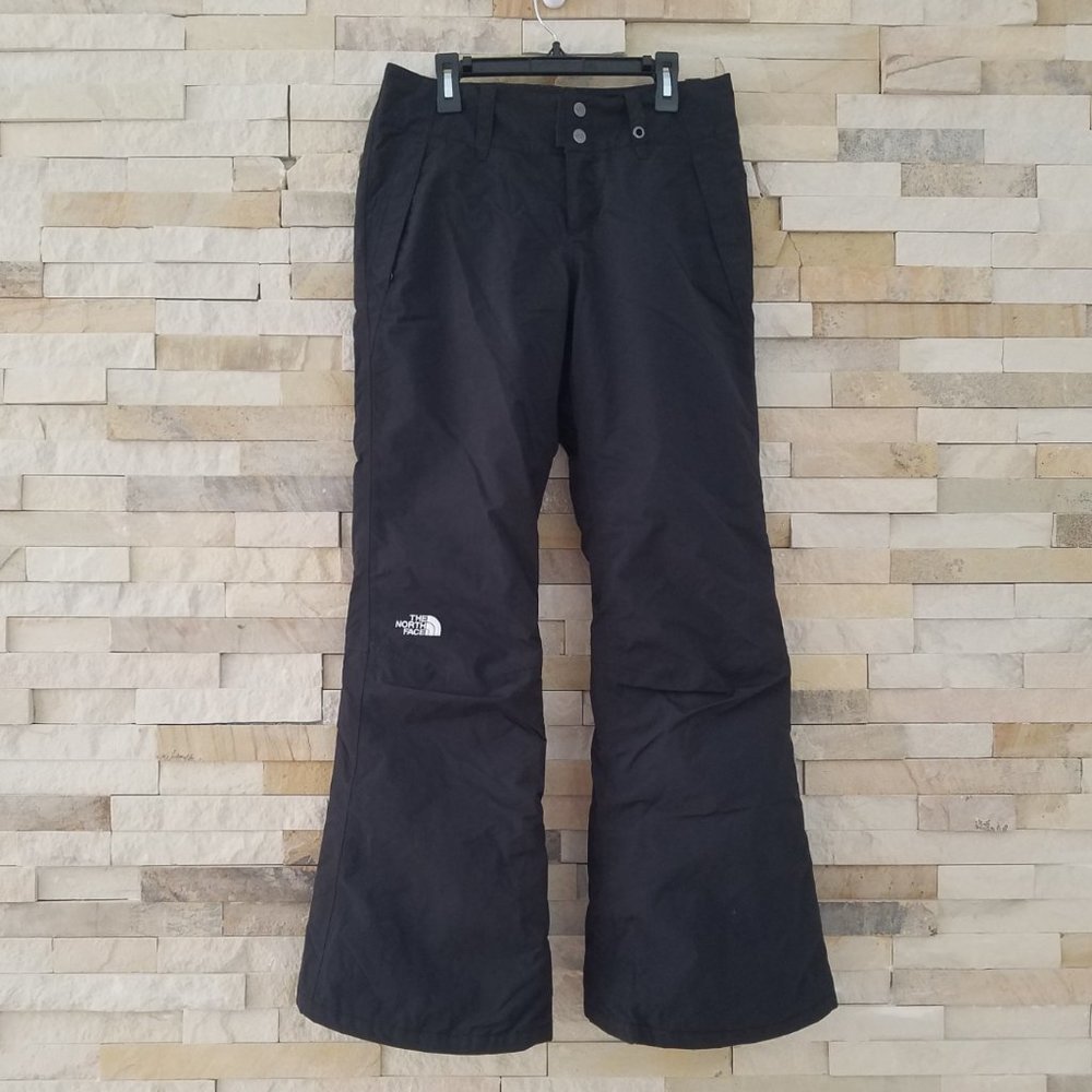 North Face Womens XS Snowboard Ski Snow Pants Bibs Snowsuit Bib Suit Black TNF